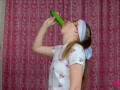 she passed a challenge with food and seduce her/ BLOWJOB/ TABOO