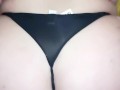 Big Ass Latina Riding in Reverse! Black thong!