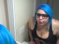 Nerdy Gamer Thick Glasses Brushing Teeth FREE PREVIEW