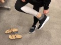 PUBLICLY TRYING ON SHOES IN TARGET