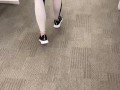 PUBLICLY TRYING ON SHOES IN TARGET