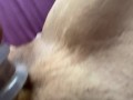 Chastity cage ruined orgasm with cum dripping