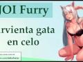 JOI Furry hentai. Sirvienta maid en celo.