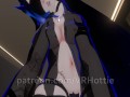 Blue Haired Devil Succubus in Straps Blindfold Rides For Senpai Tattoos POV Lap Dance Hentai Robe