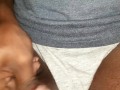 Night time watching porn and Handjob nice big creamy cumshot