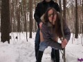 Cute Bitch Fantasizes about Teacher and Sex With Him in the Forest