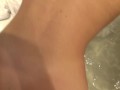 Hard fucked during a relaxing bath and cum on ass