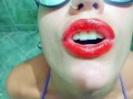 Drinking pee in public toilet, "real risk" my stepdaddy gives me all his pee -aprilbigass-