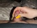 Quick Handjob with yellow claws *huge cumblast*