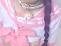 Kawaii Cute Neko Girl Plays Her Clit