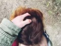 Scottish redhead swallow and gets cumshot in the forest