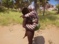 beauty black lesbian kissing wild