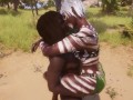 beauty black lesbian kissing wild