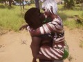 beauty black lesbian kissing wild