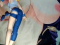 ジーパンタンクトップのスパロボリューネ・ゾルダークのフィギュアに大量ぶっかけオナニー