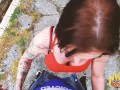 PublicSexDate - HUGE FAKE TITS TATTOOED MILF JULIA EXCLUSIV FUCKS HER DATE IN PUBLIC