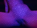 I love the sloppy sounds of pleasuring my lubed up pussy and how it sparkles with the pretty lasers