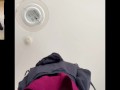 【女装】私服〇学生が天井の電球を取り換え、逆さ撮りで可愛い白パンチラ！