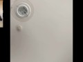 【女装】私服〇学生が天井の電球を取り換え、逆さ撮りで可愛い白パンチラ！