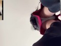 【女装】私服〇学生が天井の電球を取り換え、逆さ撮りで可愛い白パンチラ！