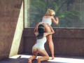 Brunette Eating Big Ass lesbian Pussy in Sauna