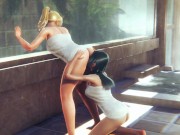 Brunette Eating Big Ass lesbian Pussy in Sauna