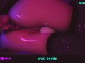 ♡ ANIME-GIRL PLAY WITH ANAL BEADS ♡