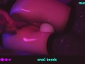 ♡ ANIME-GIRL PLAY WITH ANAL BEADS ♡