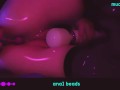 ♡ ANIME-GIRL PLAY WITH ANAL BEADS ♡