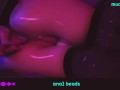 ♡ ANIME-GIRL PLAY WITH ANAL BEADS ♡