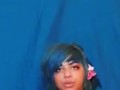Blue Hair Scene Queen Strip Tease! FULL VIDEO!