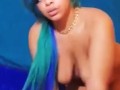 Blue Hair Scene Queen Strip Tease! FULL VIDEO!