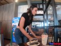 Starbucks coffee date with gorgeous big ass Asian teen girlfriend