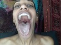 Wide eyes wide mouth drooling and dirty talk