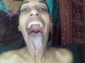 Wide eyes wide mouth drooling and dirty talk