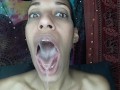 Wide eyes wide mouth drooling and dirty talk