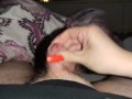 Quick precum dripping handjob with long nails *cumblast*