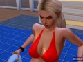 Two Horny Girls Fuck in the City Public Pool - Sexual Hot Animations