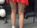 Public Panties Upskirt in Sport Shop