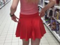 Public Panties Upskirt in Sport Shop