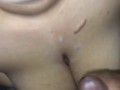 I love cumming on her tits, and she got her nails done for me.