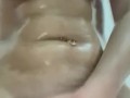 Latina massaging my natural tits with oil with a happy pussy (jennyfer Quenn)