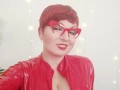 Red PVC Catsuit Vinyl Fetish, FemDom POV Dirty Talk Humiliation