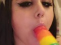 BBW submissive neko girl xxKittens hardcore deep throat training, gagging and choking 