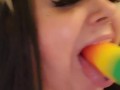 BBW submissive neko girl xxKittens hardcore deep throat training, gagging and choking 