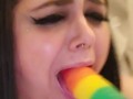 BBW submissive neko girl xxKittens hardcore deep throat training, gagging and choking 
