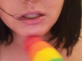 BBW submissive neko girl xxKittens hardcore deep throat training, gagging and choking 