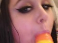 BBW submissive neko girl xxKittens hardcore deep throat training, gagging and choking 