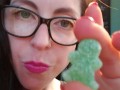 Destroying A Gummy Man with my Bare Foot