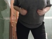 Public hot play on toilet Sexy bbw